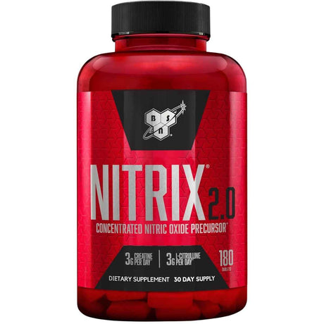 Frasco de suplemento BSN Precursor de Óxido Nítrico Nitrix 2.0 180 tabletas