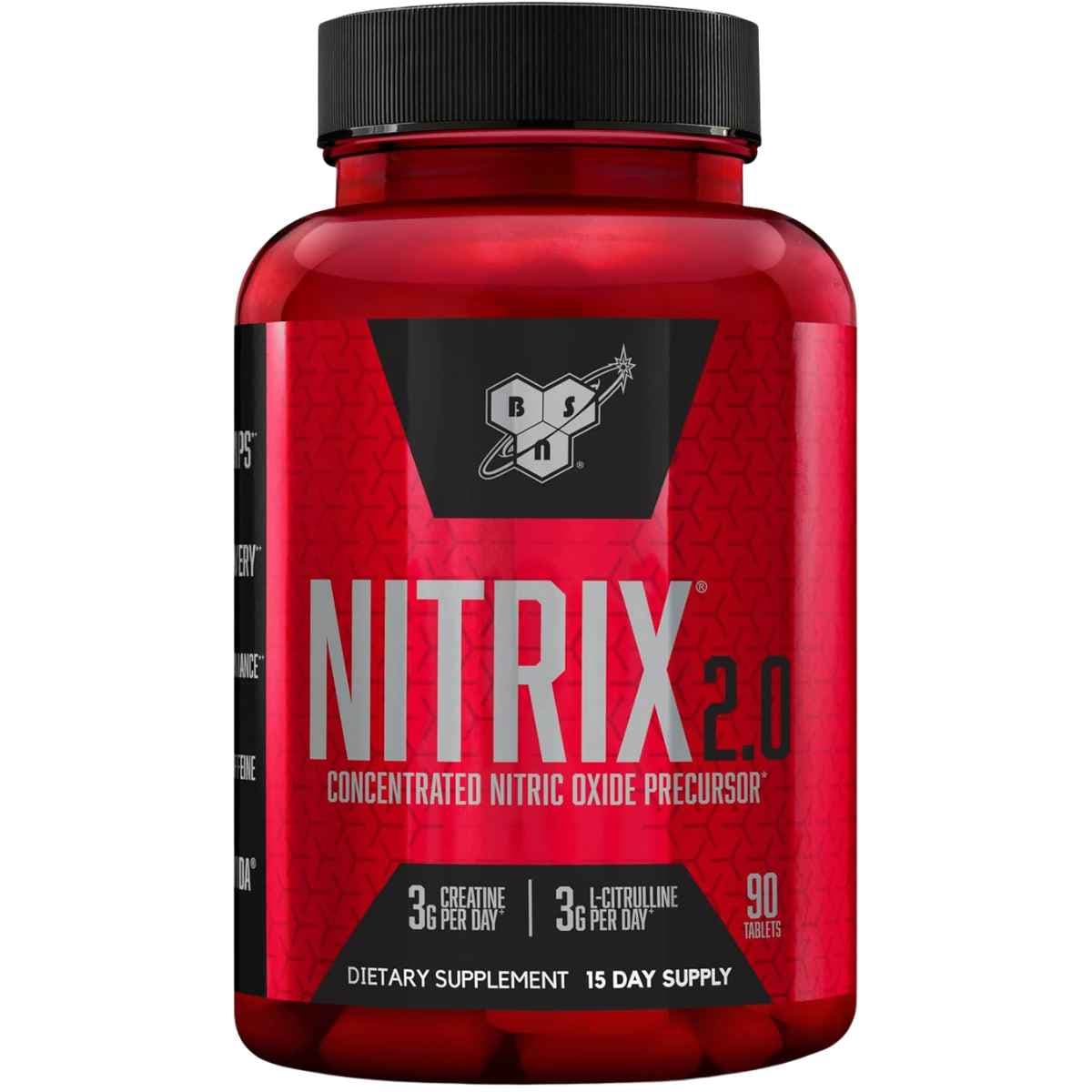 Frasco de suplemento BSN Precursor de Óxido Nítrico Nitrix 2.0 90 tabletas