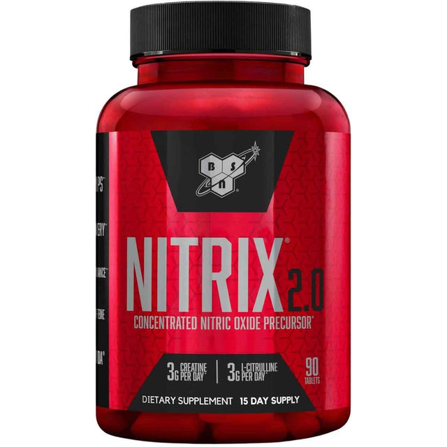 Frasco de suplemento BSN Precursor de Óxido Nítrico Nitrix 2.0 90 tabletas
