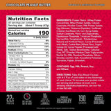 Tabla nutricional del suplemento BSN Syntha-6 22g Proteína 5 lbs sabor Mantequilla de Maní con Chocolate
