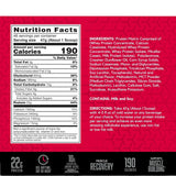 Tabla nutricional del suplemento BSN Syntha-6 22g Proteína 5 lbs sabor Plátano