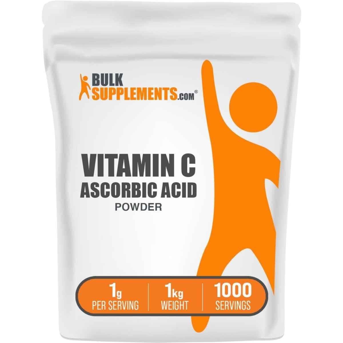 Bolsa de suplemento BulkSupplements.com Ácido Ascórbico 1000 mg 1000 gramos