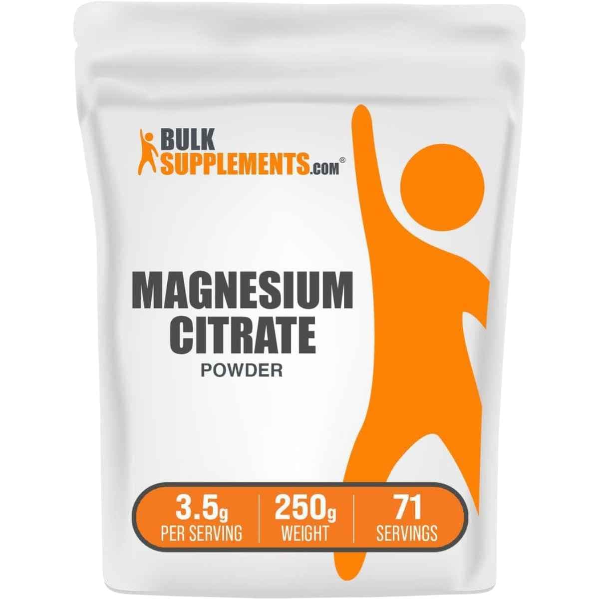 BulkSupplements citrato de magnesio en polvo 250 g