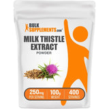 Bolsa de suplemento BulkSupplements Extracto de Cardo Mariano Polvo 100 g