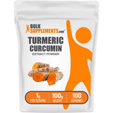 Bolsa de suplemento BulkSupplements Extracto de Cúrcuma 100 g