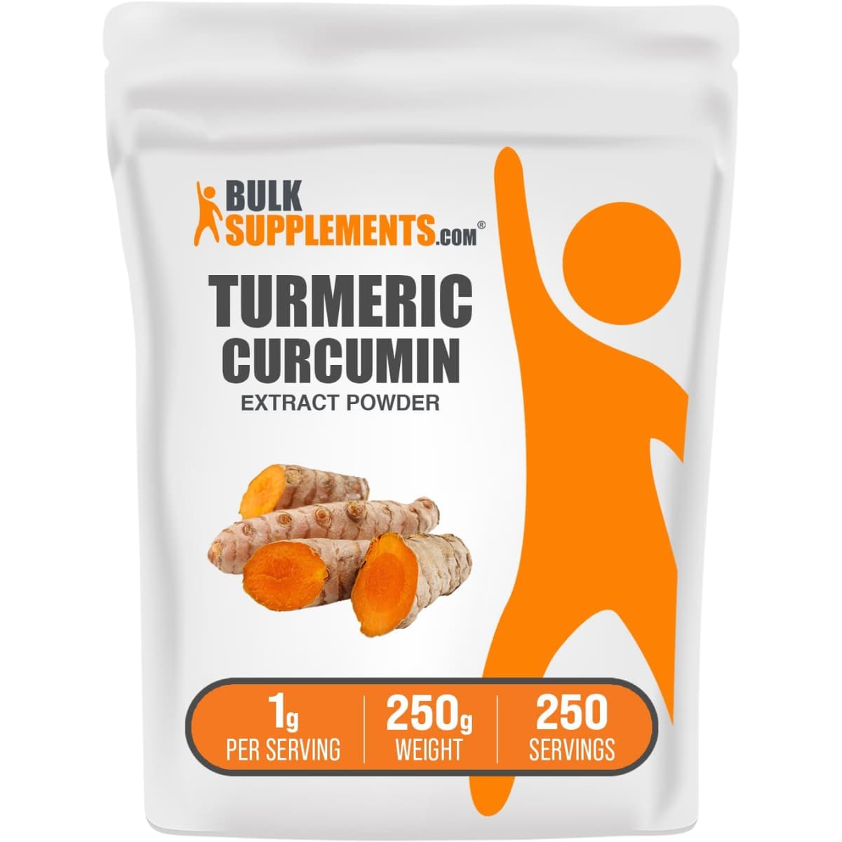 Bolsa de suplemento BulkSupplements Extracto de Cúrcuma 250 g
