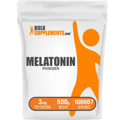 Bolsa de suplemento BulkSupplements Melatonina en polvo 500 g