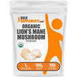 Bolsa de suplemento BulkSupplements.com Melena de León Orgánica 100g polvo