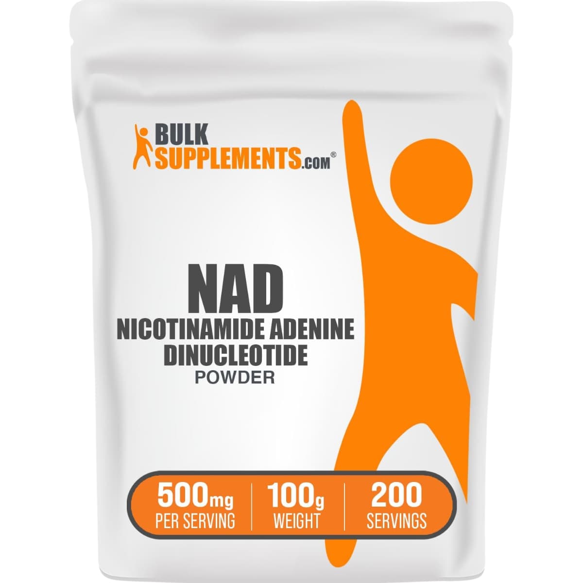 Frasco de suplemento BulkSupplements Nicotinamida Adenina Dinucleótido 100 g polvo