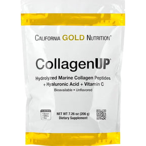 Bolsa del suplemento California Gold Nutrition CollagenUP Colágeno Marino 206 g