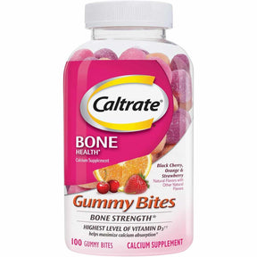 Caltrate Calcio con Vitamina D3 - 100 Gomitas en Sabores a Frutas