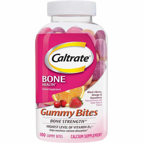 Caltrate Calcio con Vitamina D3 - 100 Gomitas en Sabores a Frutas