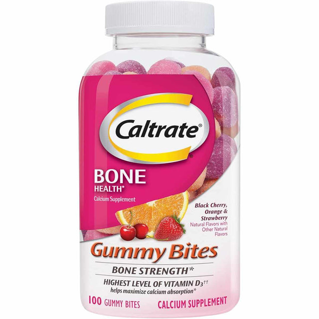 Caltrate Calcio con Vitamina D3 - 100 Gomitas en Sabores a Frutas