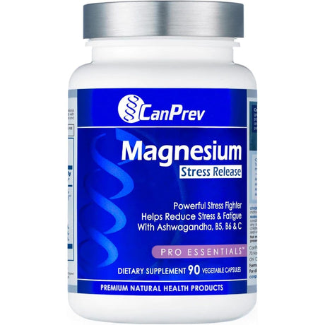 Frasco CanPrev bisglicinato de magnesio con ashwagandha de 90 cápsulas