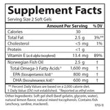 Información del suplemento de Carlson Elite Omega-3 Gems de 240 cápsulas blandas