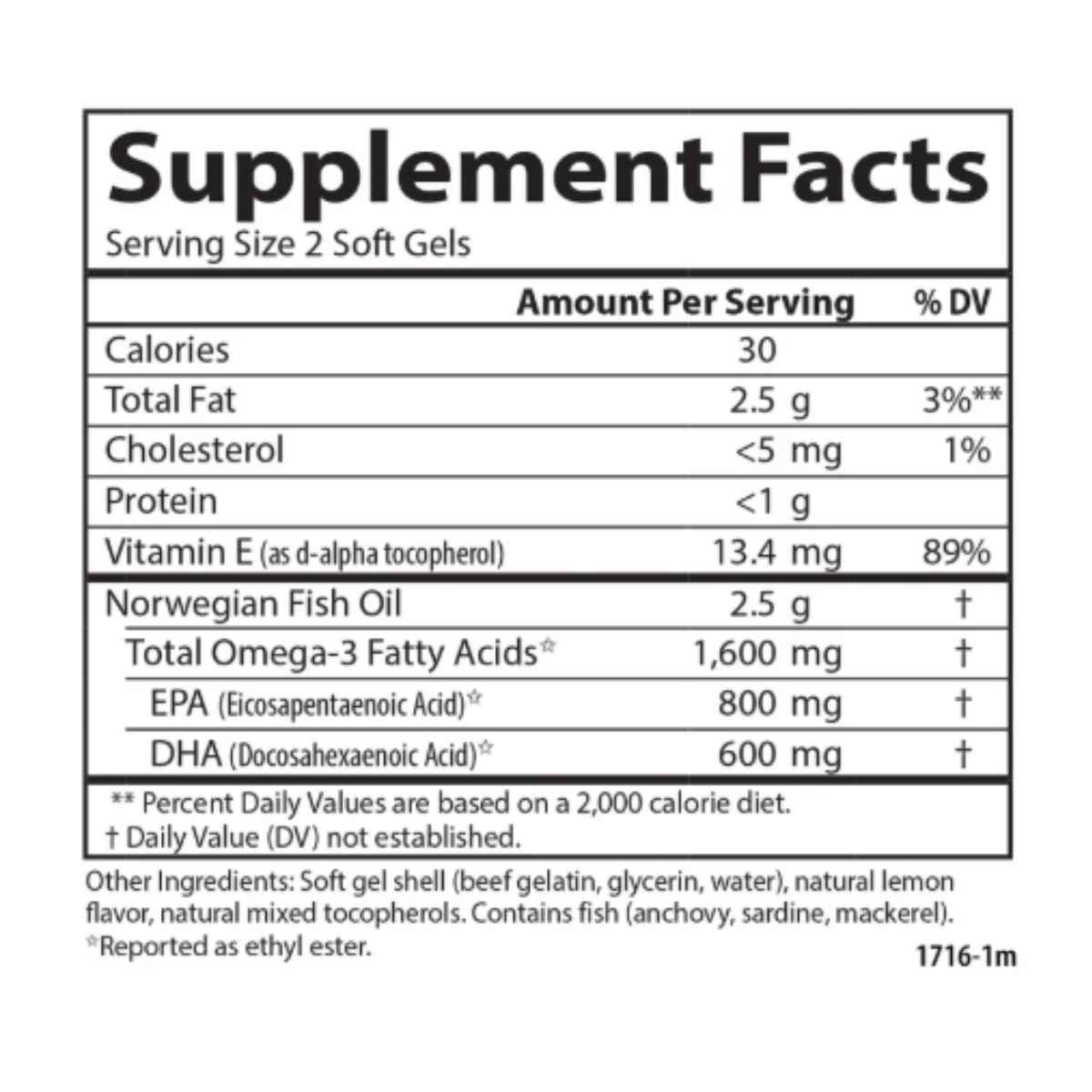 Información del suplemento de Carlson Elite Omega-3 Gems de 90 cápsulas blandas