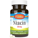 Frasco frontal de Carlson Niacina 50 mg con 300 tabletas