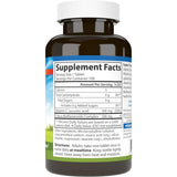 Tabla nutricional del suplemento Carlson Súper Complejo de Vitamina C 500 mg 100 tabletas vegetarianas