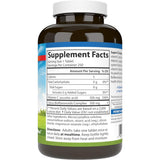 Tabla nutricional del suplemento Carlson Súper Complejo de Vitamina C 500 mg 250 tabletas vegetarianas