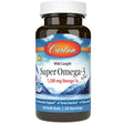 Frasco frontal de Carlson Super Omega-3 Gems de 50 cápsulas blandas