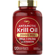 Frasco de suplemento Carlyle Aceite de Krill Antártico 2000 mg 120 cápsulas blandas