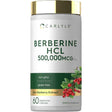 Frasco frontal de Carlyle berberina HCl, presentación de 60 cápsulas vegetarianas