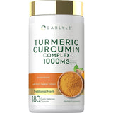 Carlyle Cúrcuma Curcumina con pimienta negra, frasco de 180 cápsulas