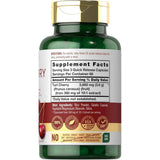 Tabla nutricional del suplemento Carlyle Extracto de Cereza 3600 mg 200 cápsulas