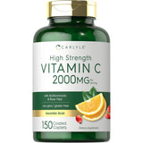 Frasco de suplemento Carlyle Vitamina C 2000 mg 150 Tabletas Recubiertas