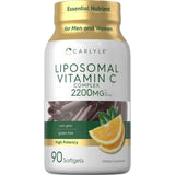 Frasco de suplemento Carlyle Vitamina C Liposomal 2200 mg 90 cápsulas blandas