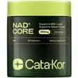 Frasco frontal de Cata-Kor NAD+ CORE, suplemento de NAD+ liposomal en presentación de 60 cápsulas