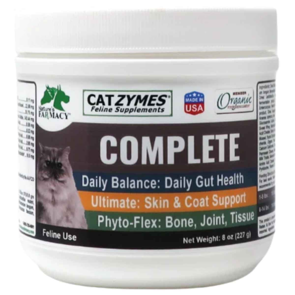 Nature's Farmacy Catzymes Complete para gatos, presentación de 8 oz