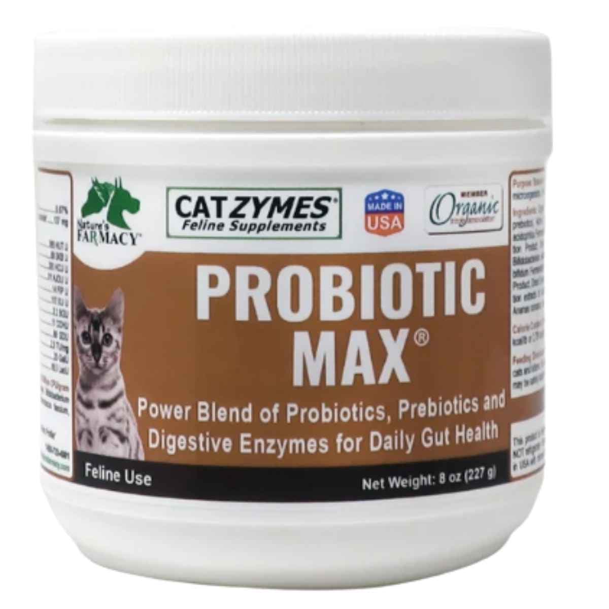 Catzymes Probiótico Max en polvo para gatos 227 g