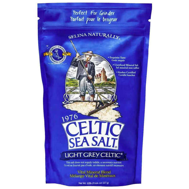 Frasco de suplemento Celtic Sea Salt Light Grey Celtic Sea Salt 227 g