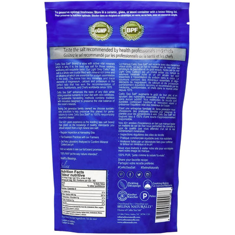 Tabla nutricional de CELTIC SEA SALT Sal Marina Light Grey 454 g