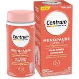 Frasco de suplemento Centrum Soporte Menopausia Mente Clara y Ánimo Calmo 30 tabletas