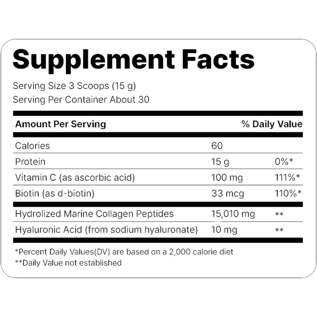 Información del suplemento Cevitol Colágeno Marino en polvo con vitamina C, biotina y ácido hialurónico