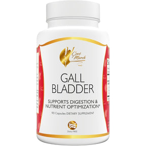 Frasco de suplemento Cocó March Gall Bladder Formula 90 cápsulas
