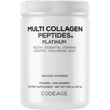 Frasco de suplemento Codeage Péptidos de Colágeno Múltiple Platinum 326 g