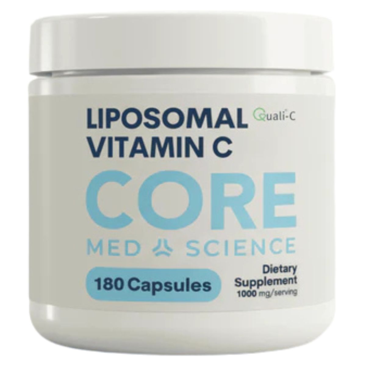 Envase de Core Med Science Vitamina C Liposomal de 180 cápsulas