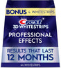 Caja frontal de Crest 3D Whitestrips Professional Effects con 44 tiras blanqueadoras.