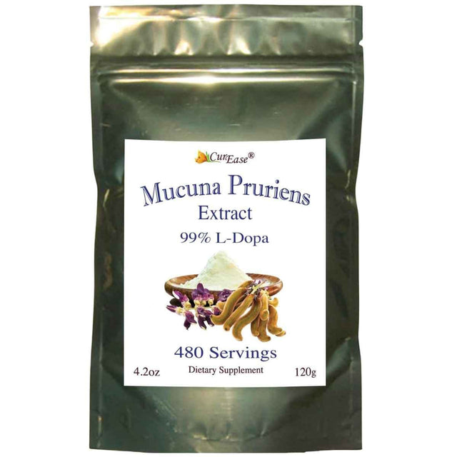 Frasco de suplemento CurEase Extracto de Mucuna Pruriens 120 g