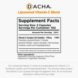 Tabla nutricional del suplemento DACHA Vitamina C Liposomal 200 cápsulas