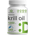 Frasco de Deal Supplement Aceite de Krill Antártico 1000 mg por porción, presentación de 240 cápsulas blandas