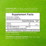 Tabla nutricional del suplemento Deal Supplement CLA 3000 mg 240 cápsulas blandas