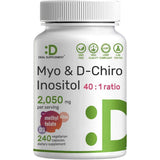 Frasco de suplemento DEAL SUPPLEMENT Myo & D-Chiro Inositol 240 cápsulas
