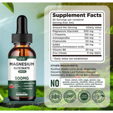 Etiqueta Supplement Facts de dilib glicinato de magnesio líquido sabor bayas mixtas