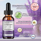 Etiqueta Supplement Facts de dilib glicinato de magnesio líquido sabor cereza