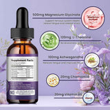 Etiqueta Supplement Facts de dilib glicinato de magnesio líquido sabor granada