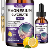 Frasco de dilib glicinato de magnesio líquido 500 mg sabor limón